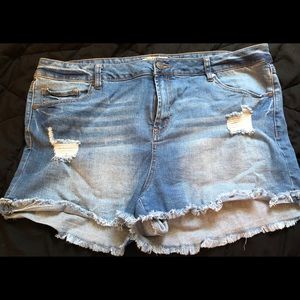 Plus Size Denim Shorts